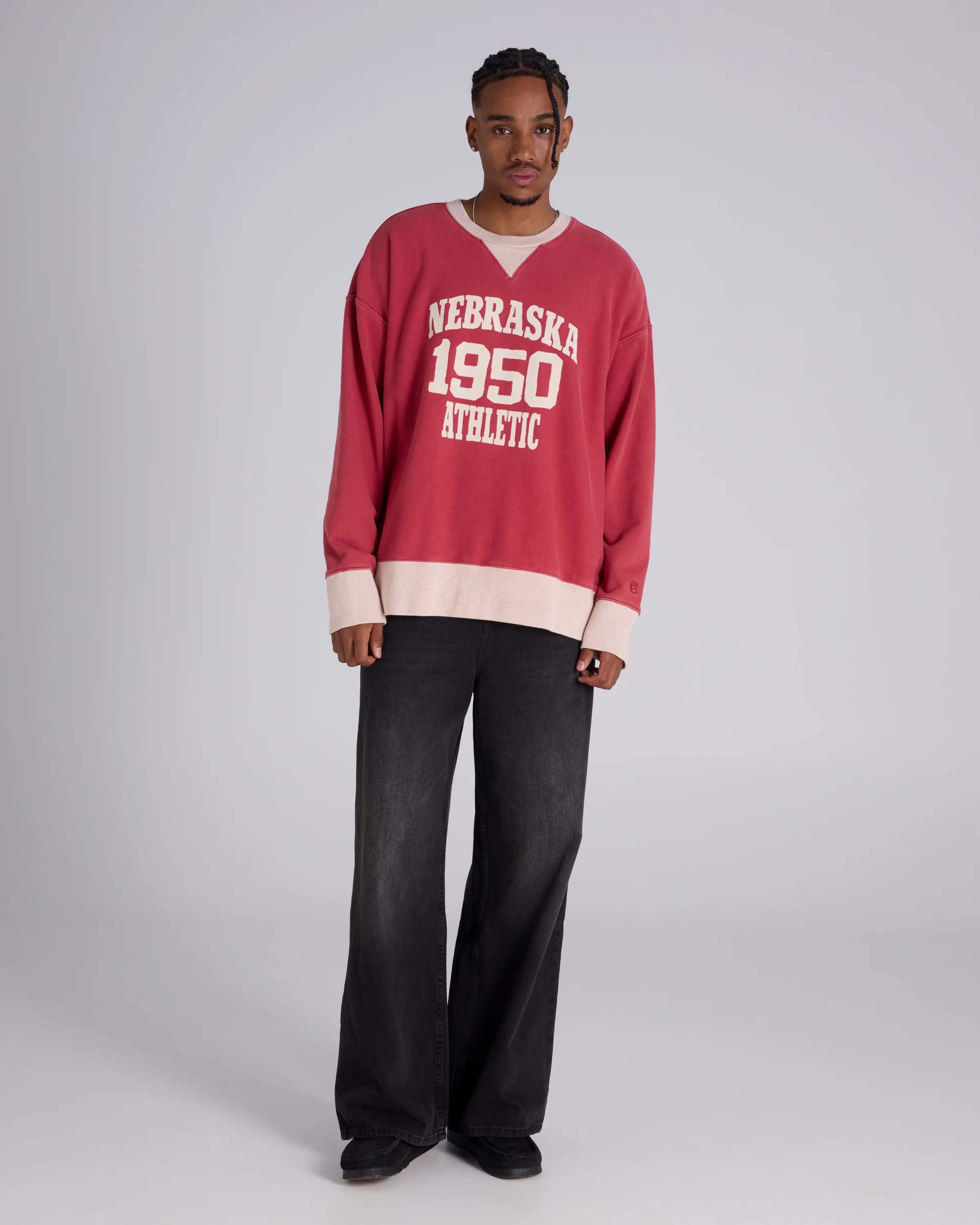 Time Capsule Reverse Weave 50's Athletic Team Crew - Image 4