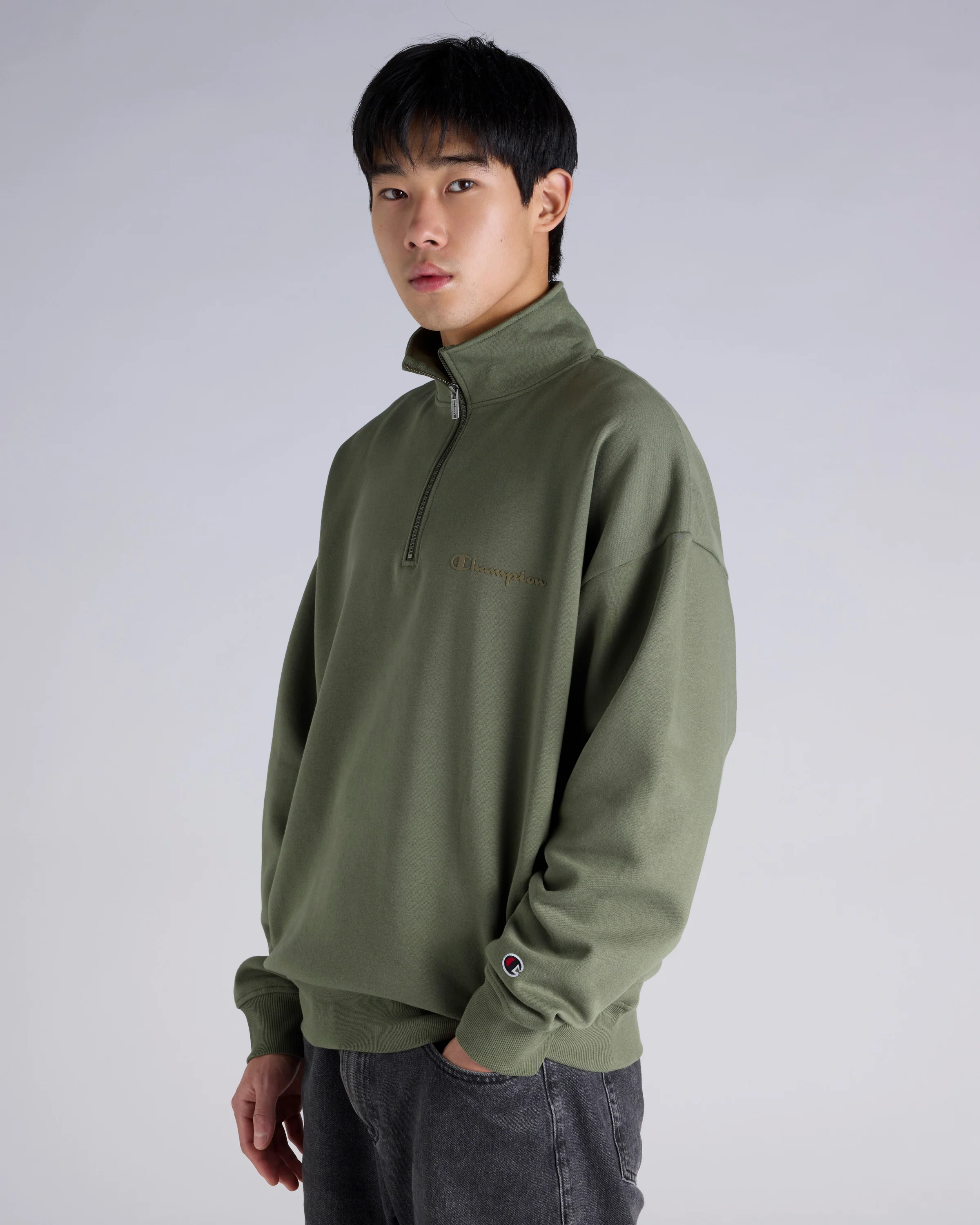 Tonal Quarter Zip Crew - Image 2