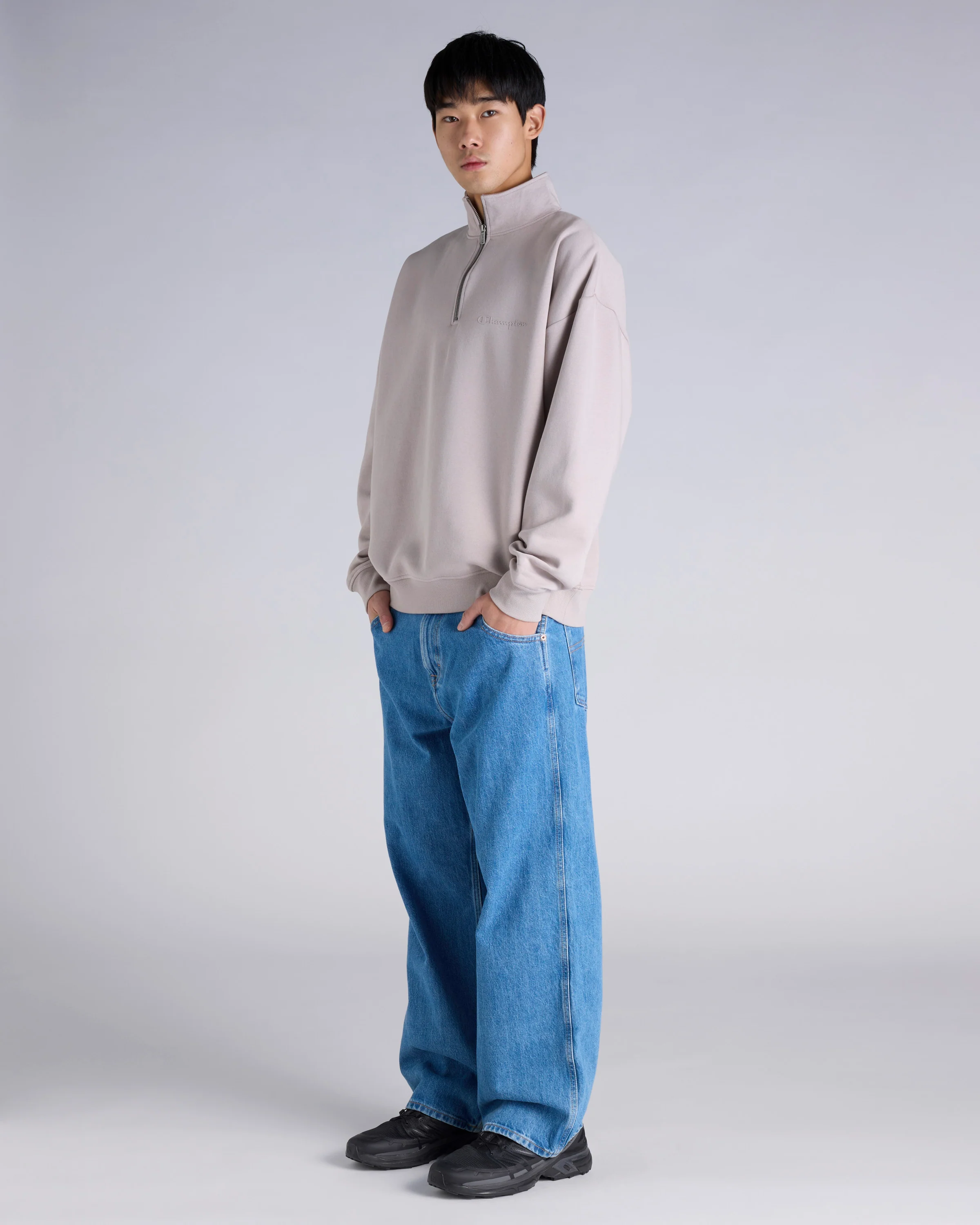 Tonal Qtr Zip Crew - Image 4