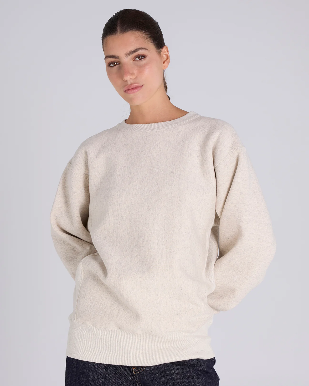 True to Archive  Reverse Weave 2nd Patent Crew Neck Sweatshirt - Image 5