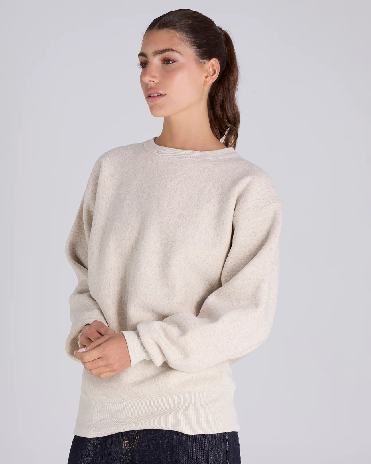 True to Archive  Reverse Weave 2nd Patent Crew Neck Sweatshirt - Image 6