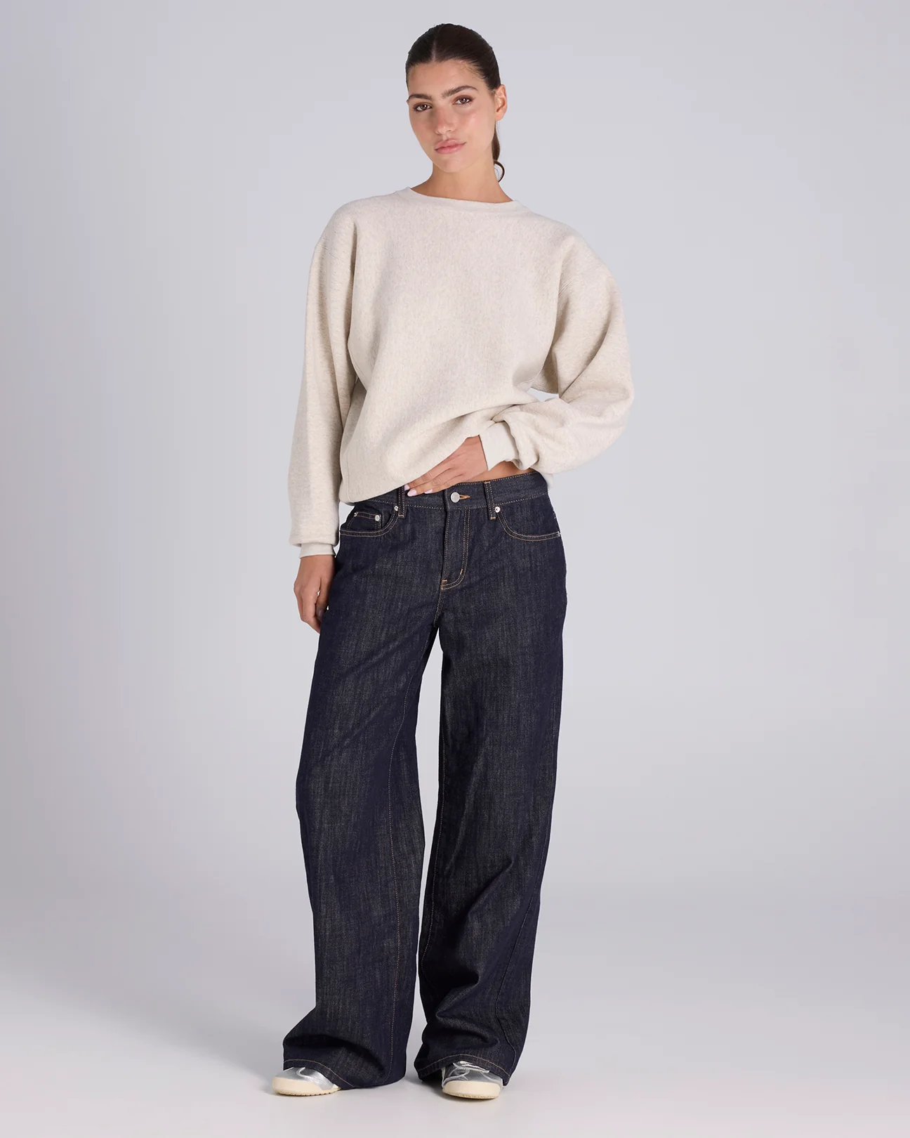 True to Archive  Reverse Weave 2nd Patent Crew Neck Sweatshirt - Image 8