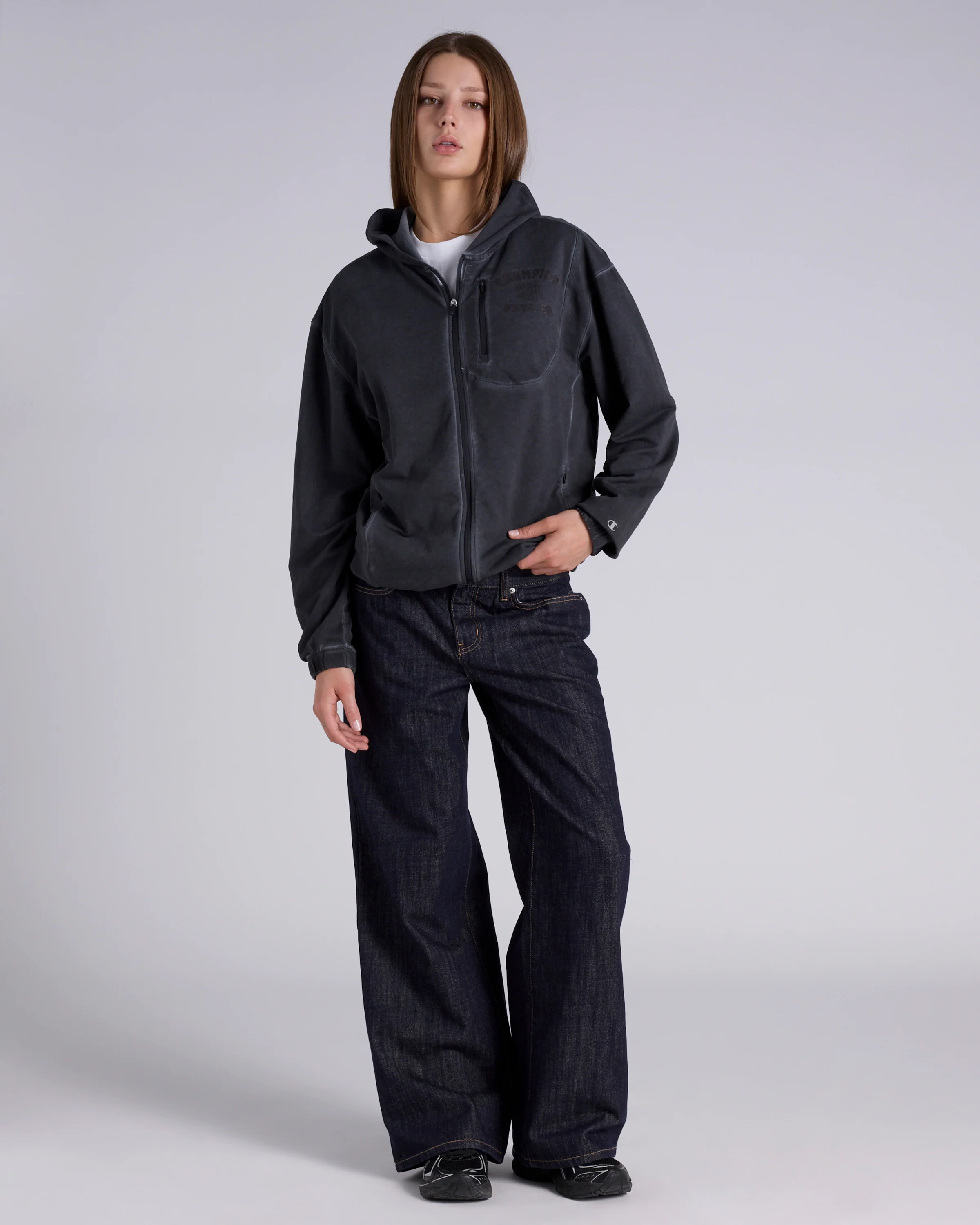 Garment Dye Full Zip Hoodie - Image 8