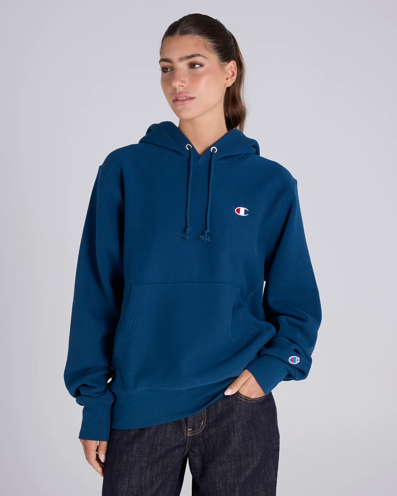 Reverse Weave C Logo Hoodie - Image 5