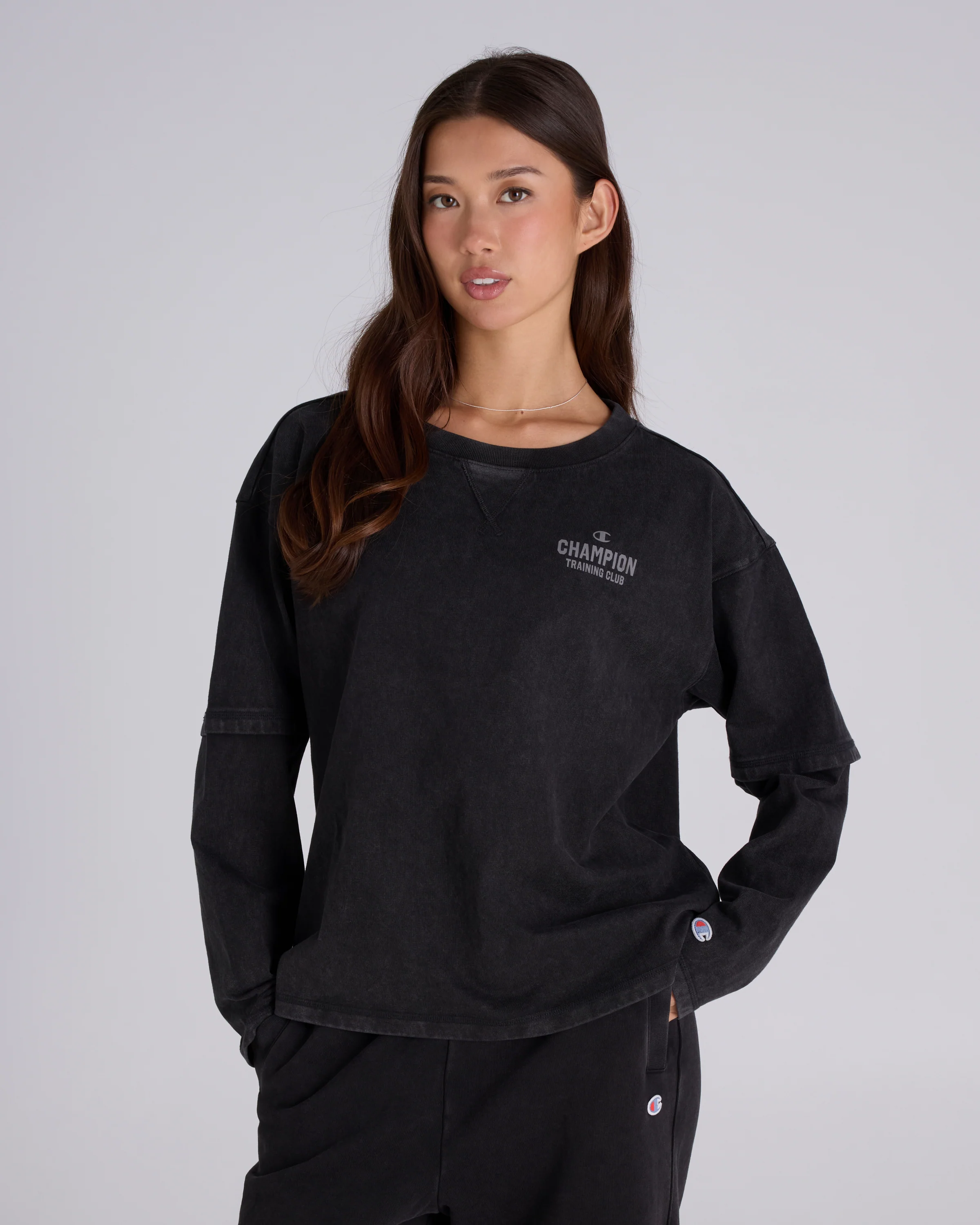 Layered Heavy Weight Jersey Crew