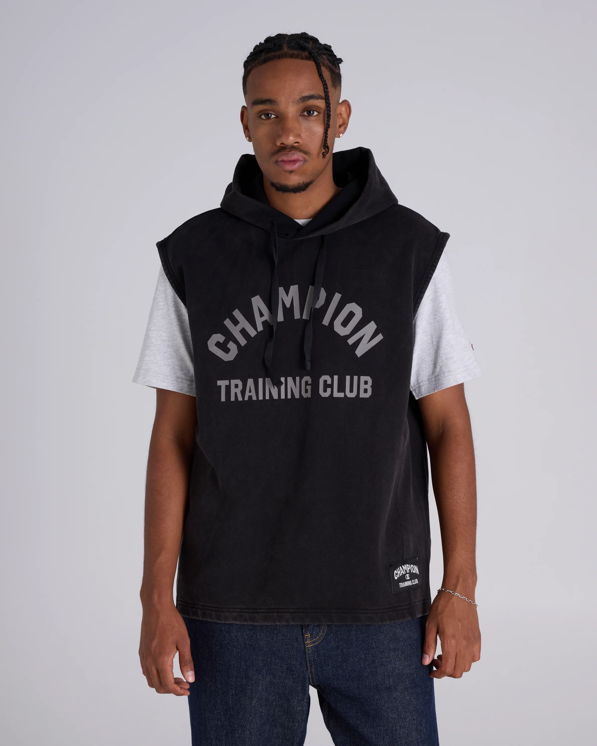 Ring Side Sleeveless Hoodie