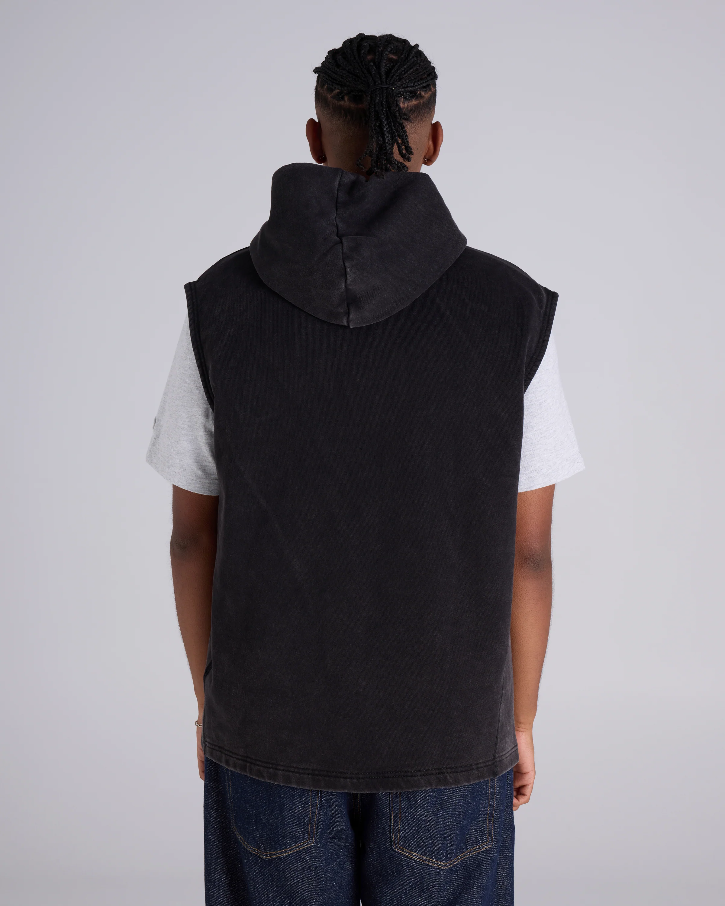Ring Side Sleeveless Hoodie - Image 3