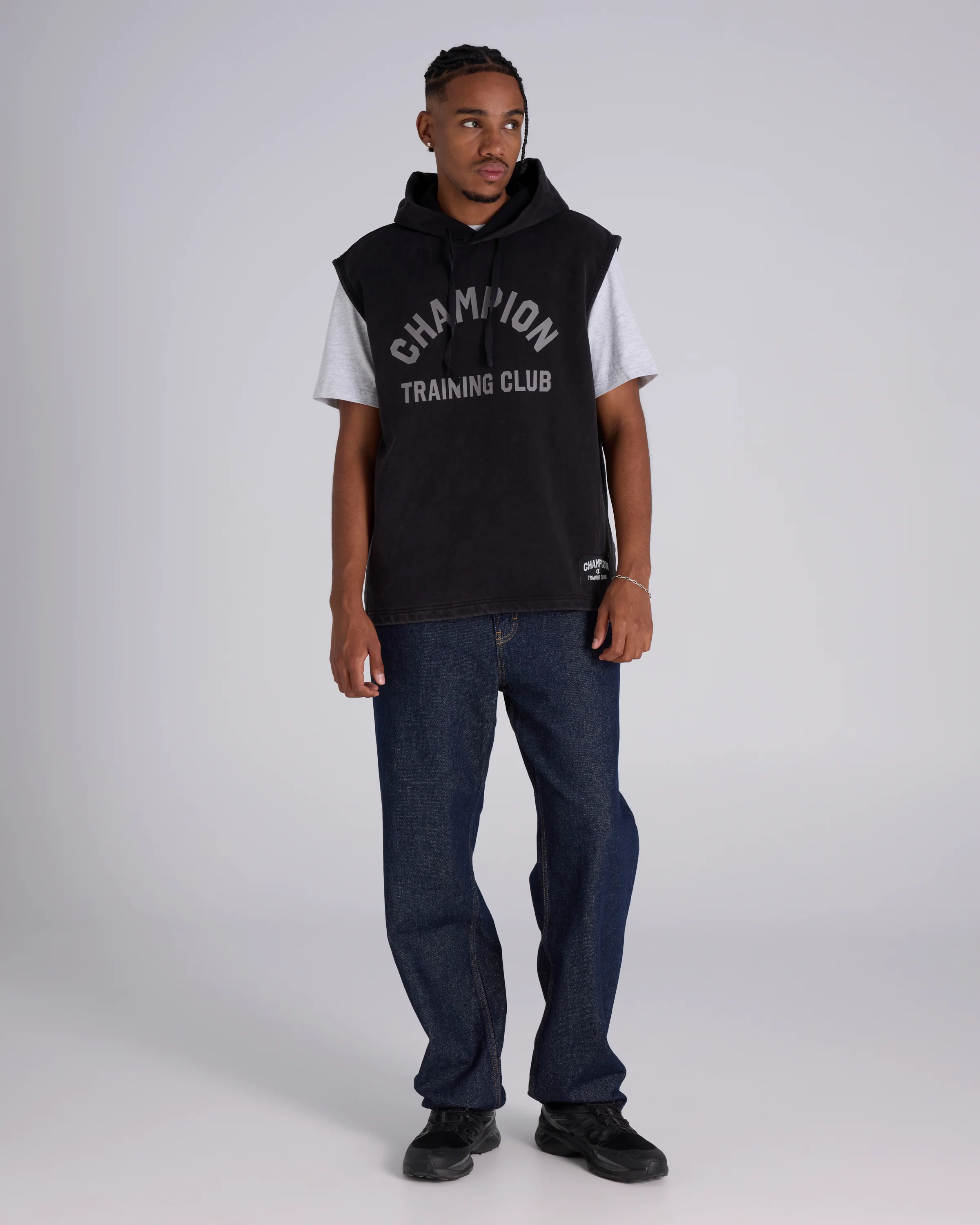 Ring Side Sleeveless Hoodie - Image 4