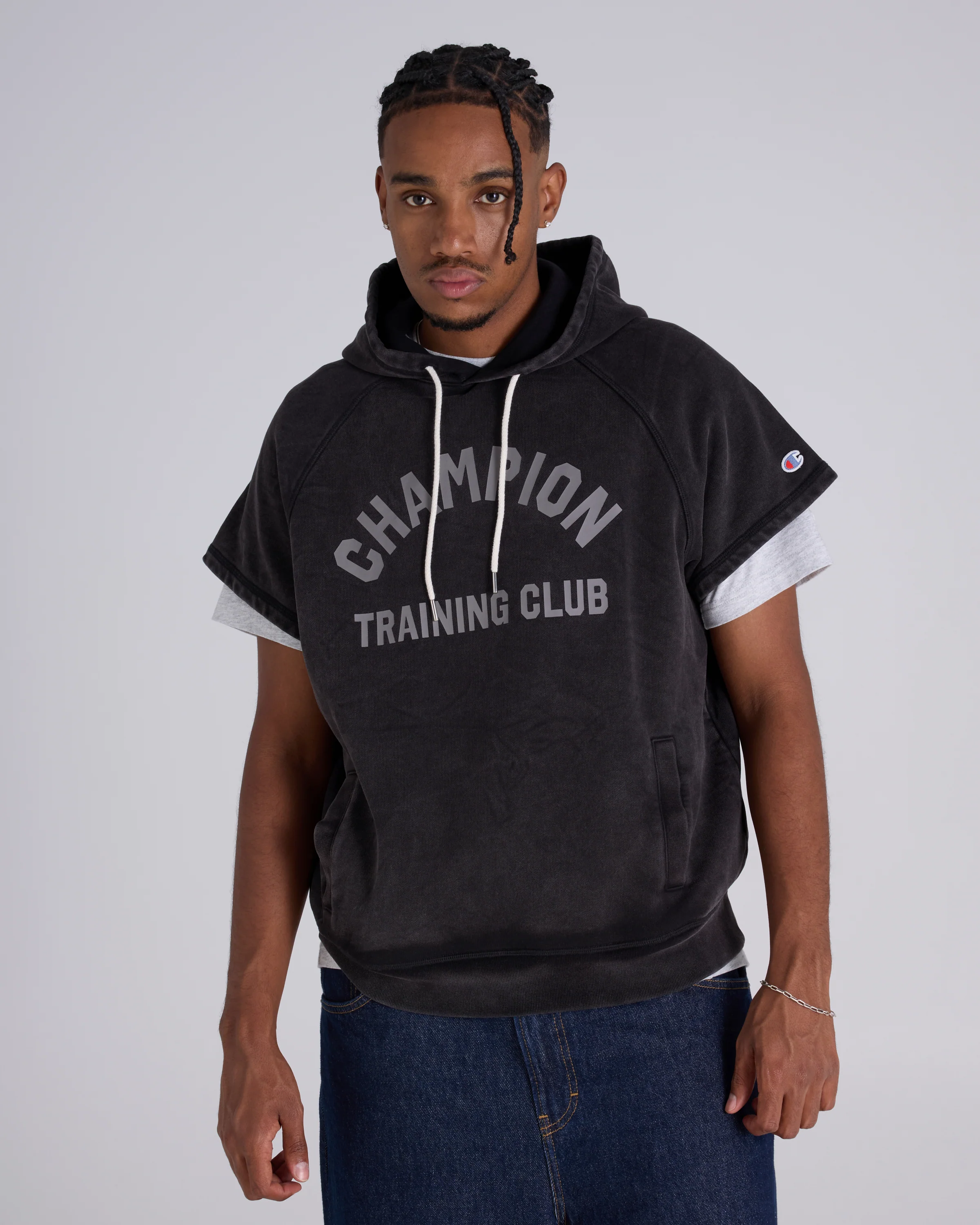 Ring Side Short Sleeve Hoodie