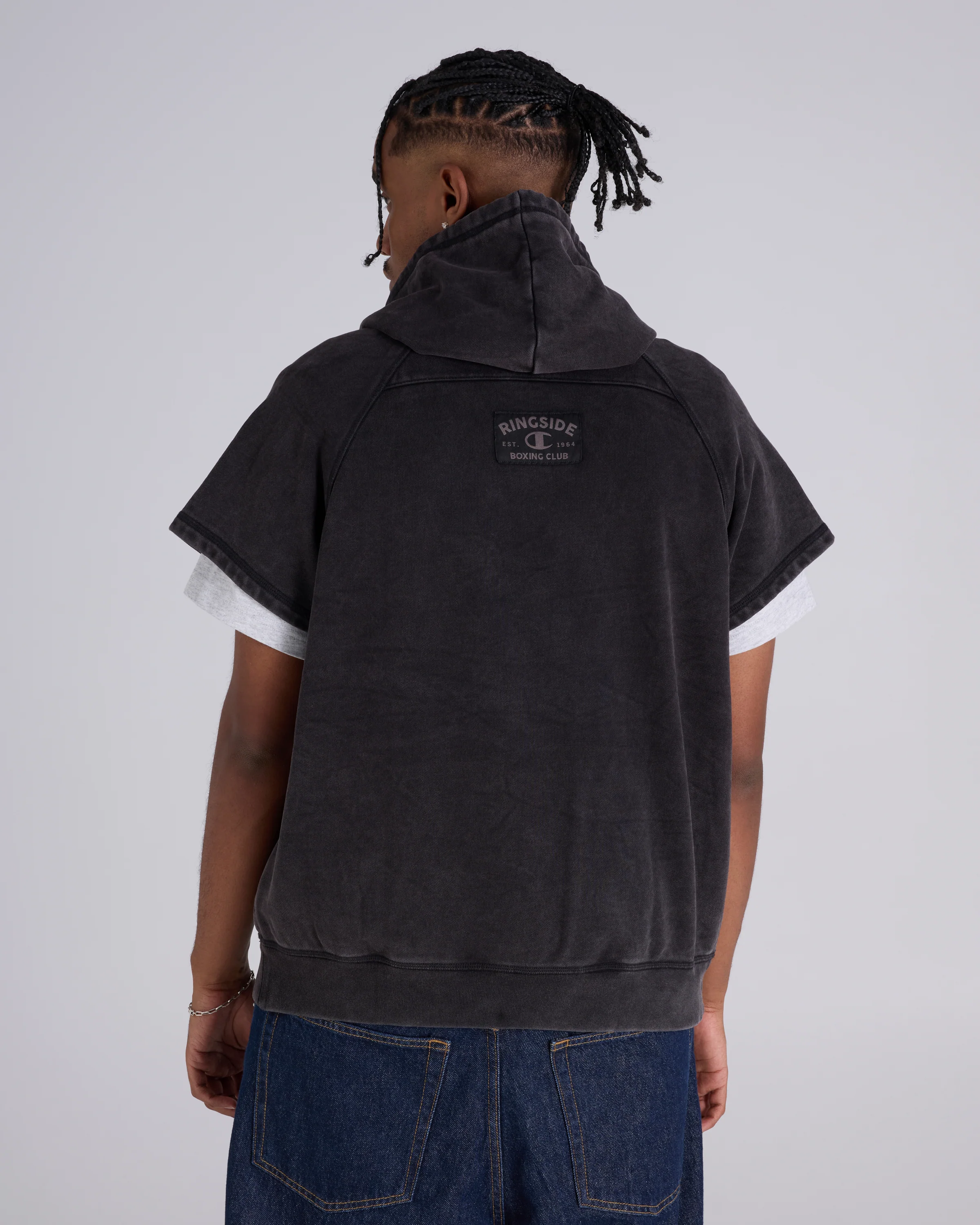 Ring Side Short Sleeve Hoodie - Image 3