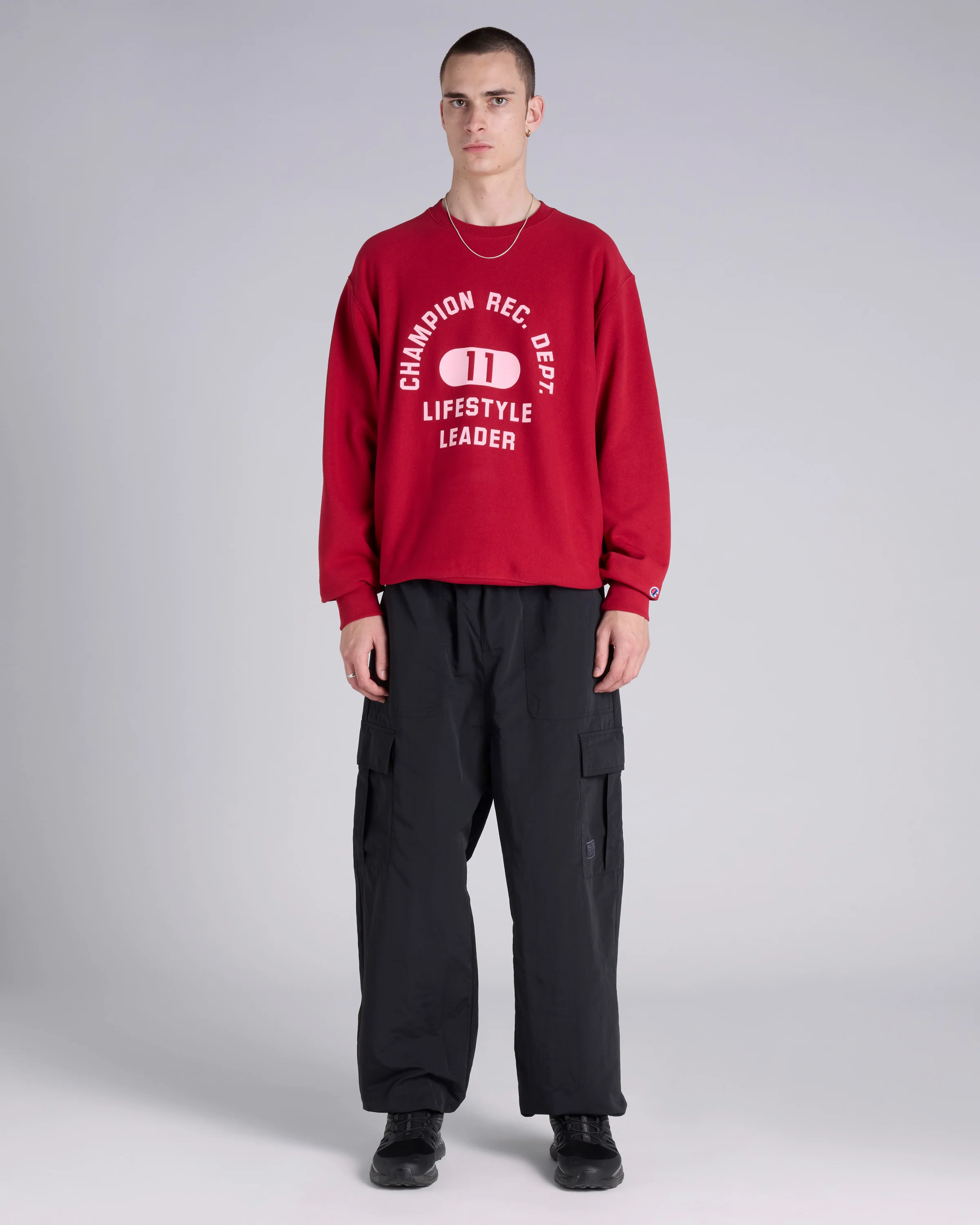 Reverse Weave Flocked Graphic Crew - Image 4