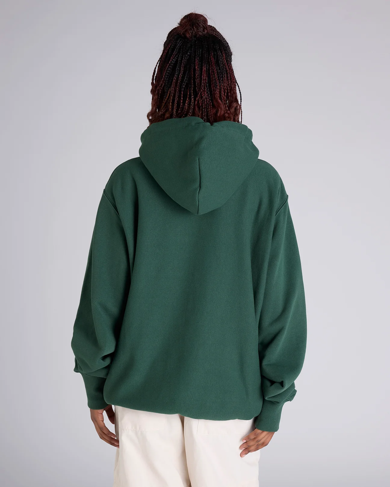 Reverse Weave Plaid Panel Hoodie - Image 7